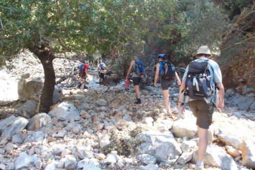 Wandern im Bachbett auf der Bozburun-Halbinsel